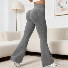 Load image into Gallery viewer, Seamless High-Waisted Flare Pants
