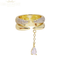 Load image into Gallery viewer, Crystal Gold Ring