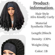 Load image into Gallery viewer, Synthetic Afro Curly Headband Wig
