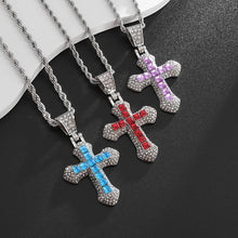 Load image into Gallery viewer, Crossfire Crystal Pendant Necklace