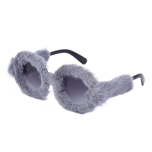 Round Plush Sunglasses