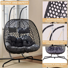 Load image into Gallery viewer, Wicker Loveseat Removable Cushions