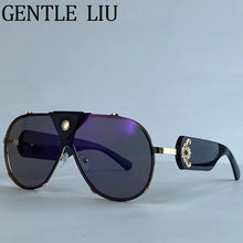 Load image into Gallery viewer, Steampunk Oversized Vintage Pilot Sunglasses