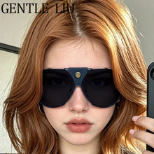 Load image into Gallery viewer, Steampunk Oversized Vintage Pilot Sunglasses