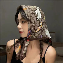 Load image into Gallery viewer, Floral Satin Square Scarf
