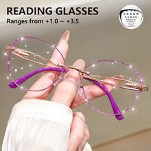 Load image into Gallery viewer, Glitter Read Round-Oval Readers