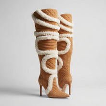 Load image into Gallery viewer, Frosted Runway Statement Tall Boots