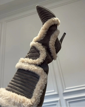 Load image into Gallery viewer, Frosted Runway Statement Tall Boots