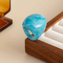 Load image into Gallery viewer, Boho Resin Multicolored Irregular Big Finger Rings