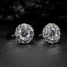Load image into Gallery viewer, Classic CZ Silver Stud Earrings