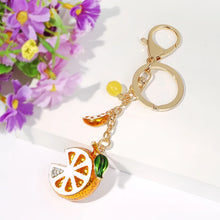 Load image into Gallery viewer, Fruit Glass Charm Keychain
