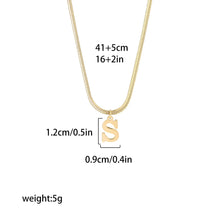 Load image into Gallery viewer, Snake Chain Initial Necklace