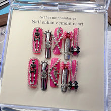 Load image into Gallery viewer, Pink Rebellion Gothic Nail Set