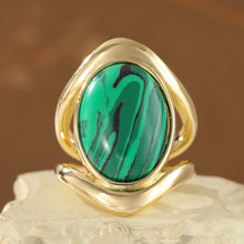Load image into Gallery viewer, Green Orbit Statement Ring