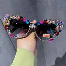 Load image into Gallery viewer, Crystal Oversized Sunglasses