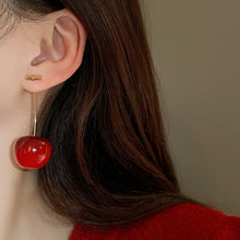 Load image into Gallery viewer, Resin Strawberry Cherry Drop Earrings