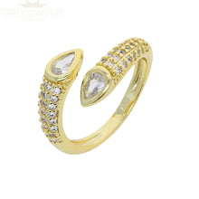 Load image into Gallery viewer, Crystal Gold Ring