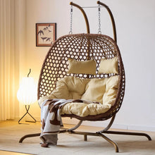 Load image into Gallery viewer, Wicker Loveseat Removable Cushions