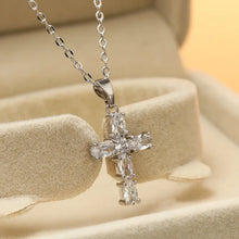 Load image into Gallery viewer, Crossfire Crystal Pendant Necklace