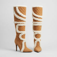 Load image into Gallery viewer, Frosted Runway Statement Tall Boots