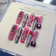 Load image into Gallery viewer, Pink Rebellion Gothic Nail Set