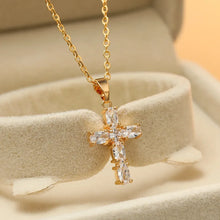Load image into Gallery viewer, Crossfire Crystal Pendant Necklace