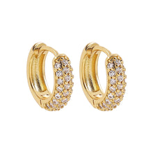 Load image into Gallery viewer, CZ U-Hoop Huggie Earrings