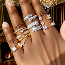 Load image into Gallery viewer, Crystal Gold Ring