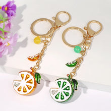 Load image into Gallery viewer, Fruit Glass Charm Keychain