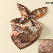 Load image into Gallery viewer, Floral Satin Square Scarf
