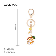 Load image into Gallery viewer, Fruit Glass Charm Keychain