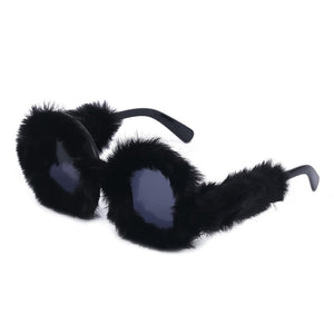 Round Plush Sunglasses