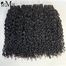 Load image into Gallery viewer, 3C4A Burmese Curly Hair Weft Bundle With Transparent 5x5 Lace Closure