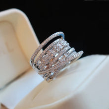 Load image into Gallery viewer, Square Halo CZ Statement Ring