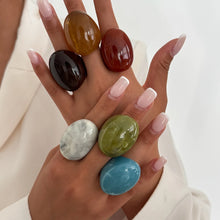 Load image into Gallery viewer, Boho Resin Multicolored Irregular Big Finger Rings