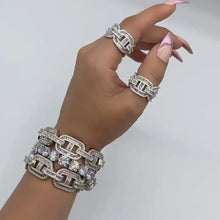 Load image into Gallery viewer, Iced Rectangle Eternity Ring