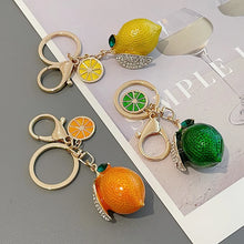 Load image into Gallery viewer, Fruit Glass Charm Keychain