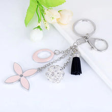 Load image into Gallery viewer, Lucky Clover Rhinestone Keychain