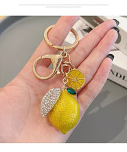 Load image into Gallery viewer, Fruit Glass Charm Keychain