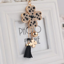 Load image into Gallery viewer, Lucky Clover Rhinestone Keychain