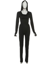 Load image into Gallery viewer, After Dark Hooded Cutout Jumpsuit