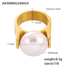 Load image into Gallery viewer, Pearl Point Y-Shaped Ring
