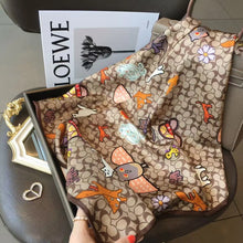 Load image into Gallery viewer, Floral Satin Square Scarf