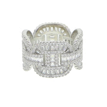 Load image into Gallery viewer, Iced Rectangle Eternity Ring