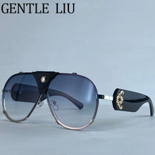 Load image into Gallery viewer, Steampunk Oversized Vintage Pilot Sunglasses