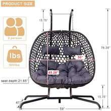 Load image into Gallery viewer, Wicker Loveseat Removable Cushions