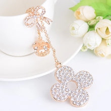Load image into Gallery viewer, Lucky Clover Rhinestone Keychain