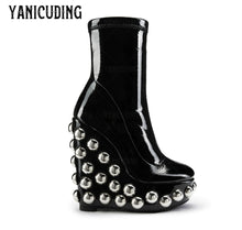 Load image into Gallery viewer, Silver Platform Boots