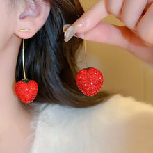 Load image into Gallery viewer, Resin Strawberry Cherry Drop Earrings