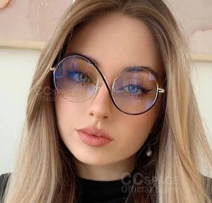 Vintage Metal Half Frame Glasses